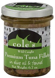 COLE'S 6.7oz TUNA FILLETS IN OLIVE OIL