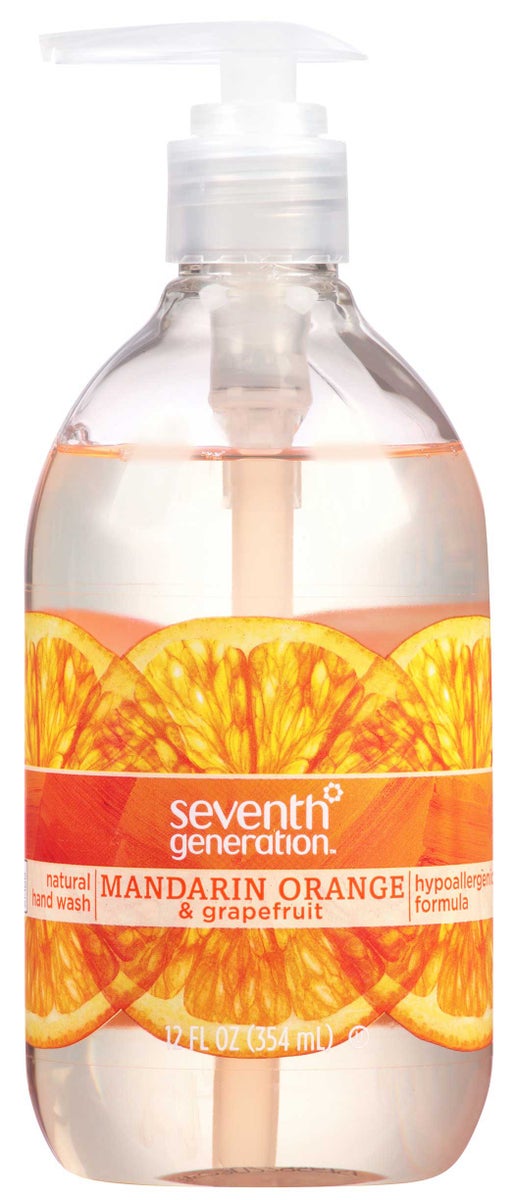 SEVENTH GENERATION MANDARIN ORANGE AND GRAPEFRUIT HAND WASHING CLEANER, 355 MILLILITER -- 8 PER CASE.