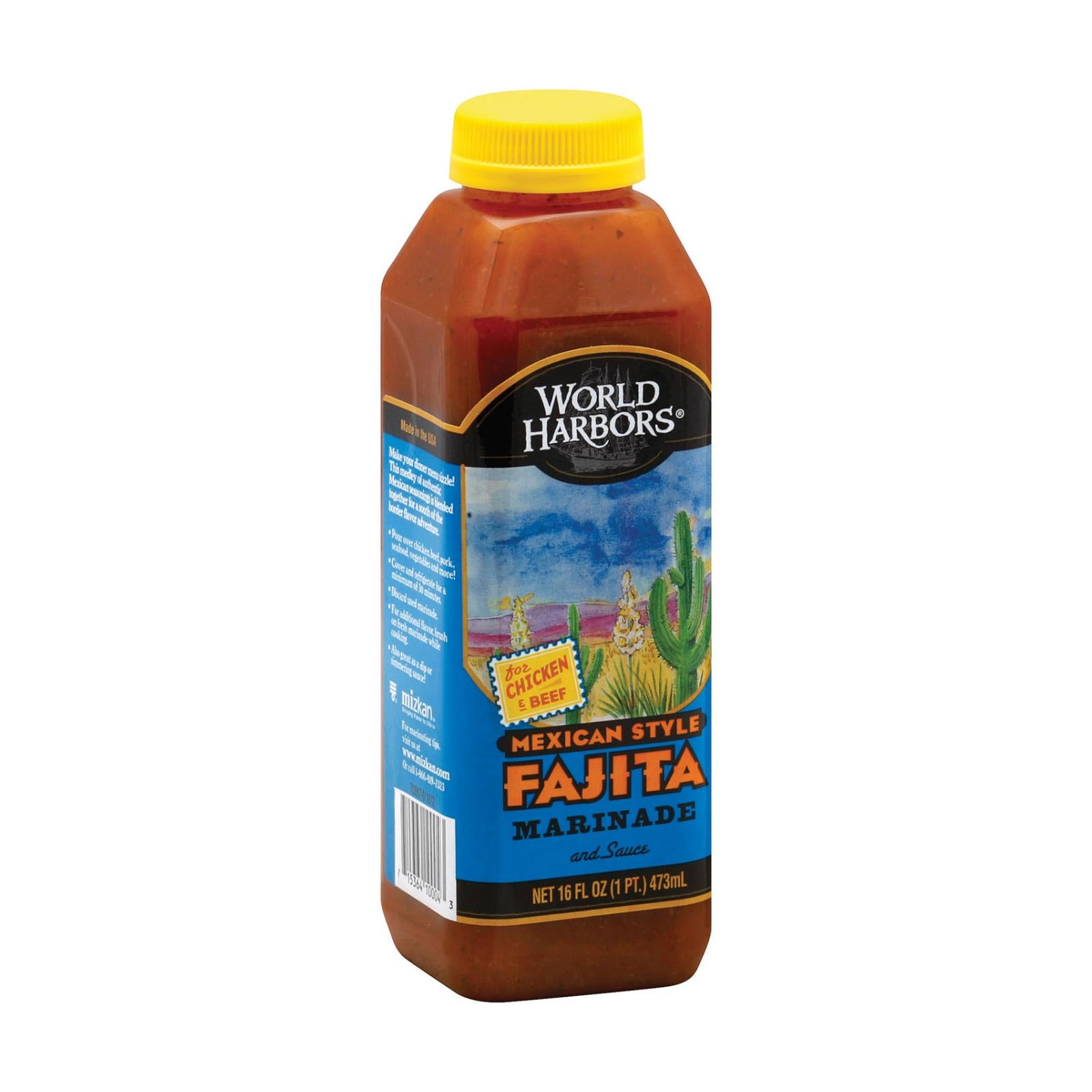 World Harbor 16FLOZ Fajita Marinade and Sauce Mexican Style 