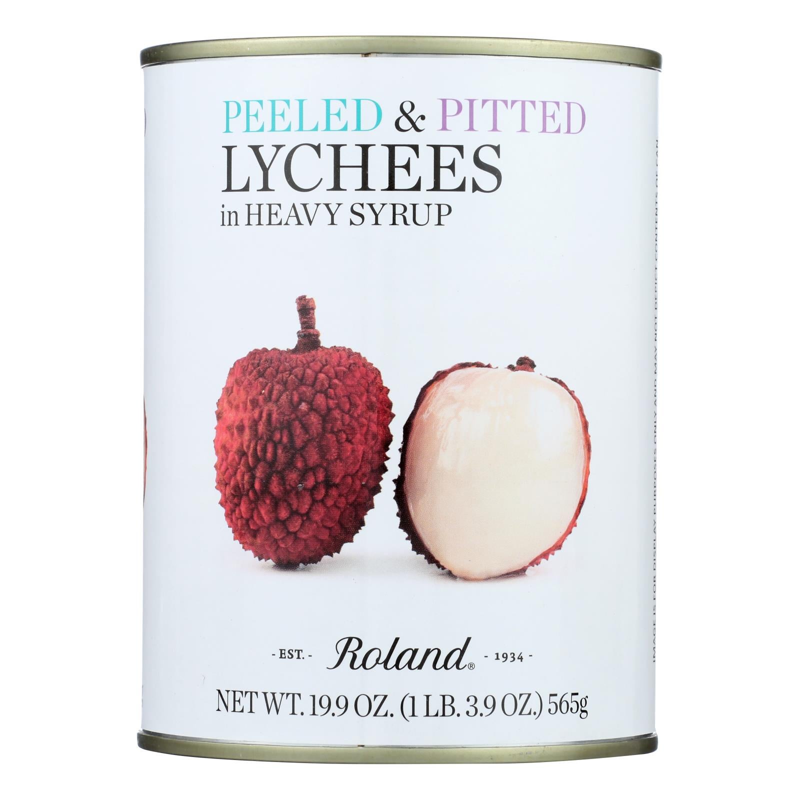 ROLAND 19.9OZ WHOLE LYCHEES IN HEAVY SYRUP