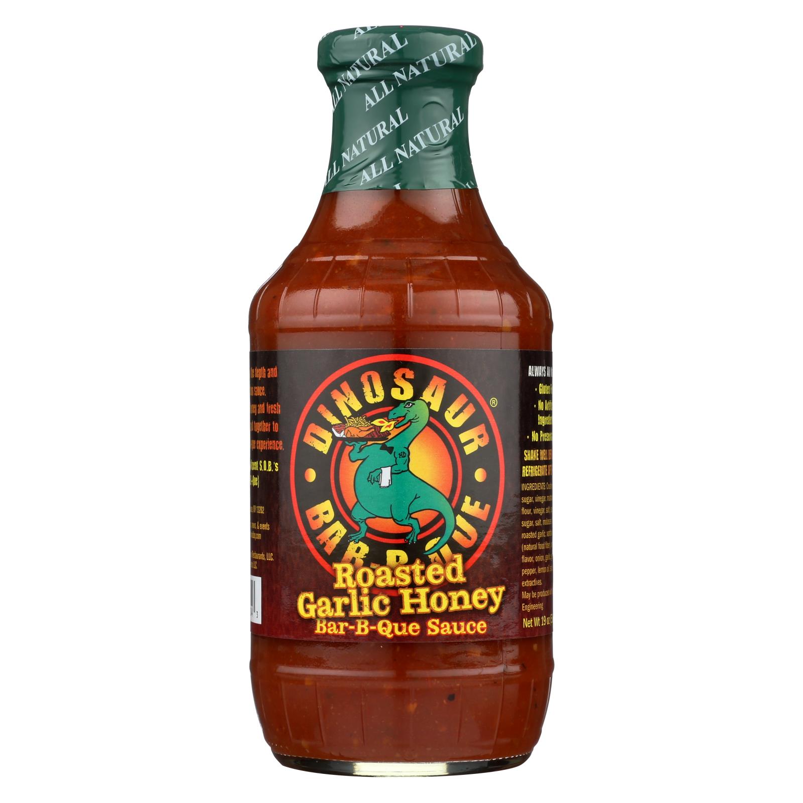 DINOSAUR 19oz ROASTED GARLIC HONEY BBQ SAUCE