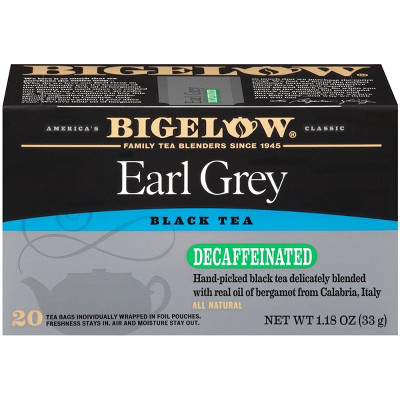BIGELOW 20ct EARL GREY BLACK TEA DECAF