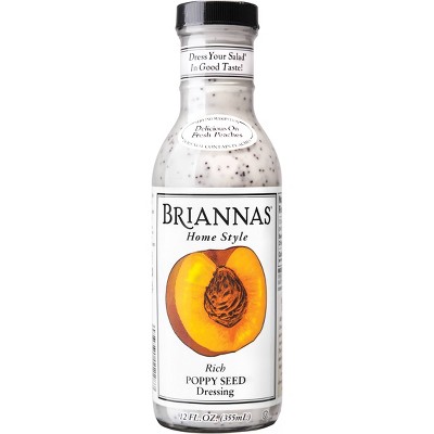 BRIANNAS 12oz DRESSING RICH POPPY SEED