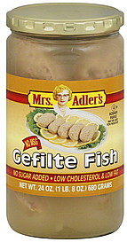 MRS ADLERS 24oz NO SALT ADDED GEFILTE FISH