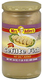 MRS ADLERS 24oz NO SALT ADDED GEFILTE FISH