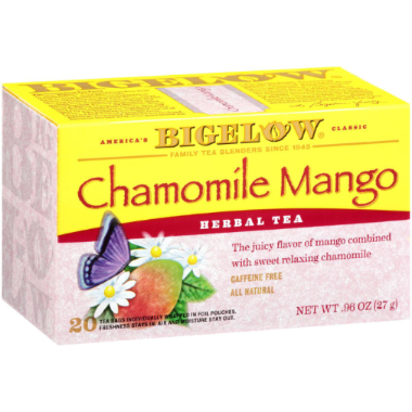 BIGELOW 20ct CHAMOMILE MANGO HERBAL TEA