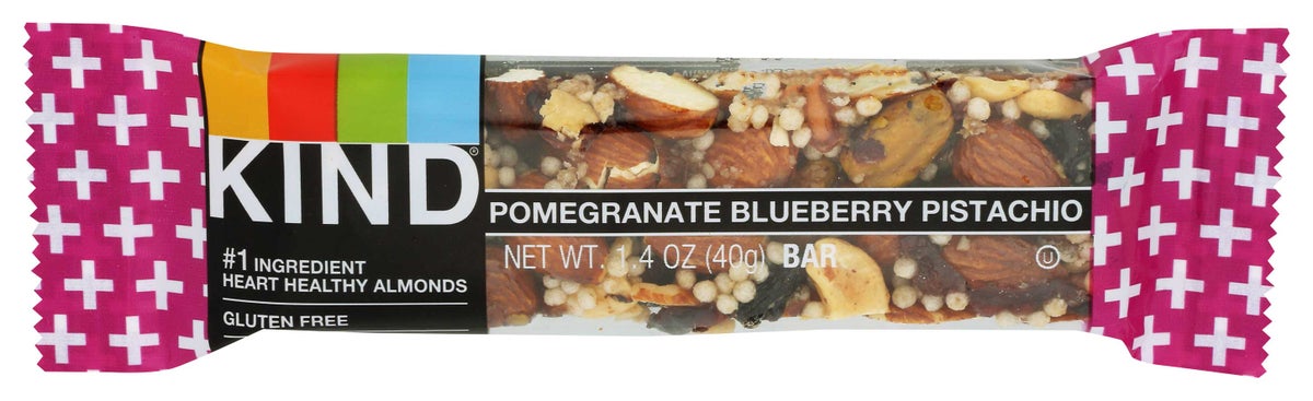 KIND BAR 1.4oz  POMEGRANATE BLUEBERRY PISTACHIO PLUS ANTI-OXIDANTS