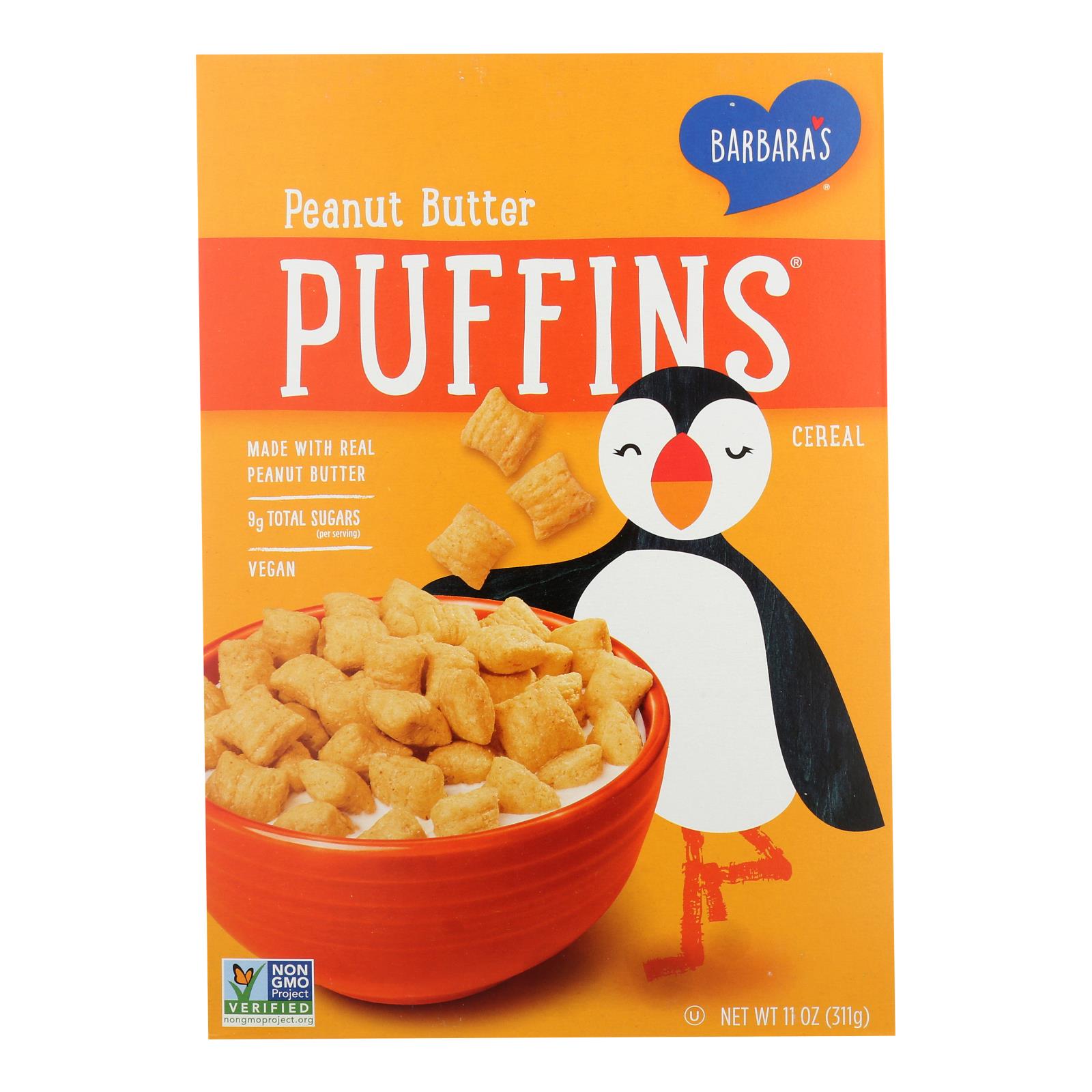 BARBARA'S 11oz PUFFINS CEREAL PEANUT BUTTER