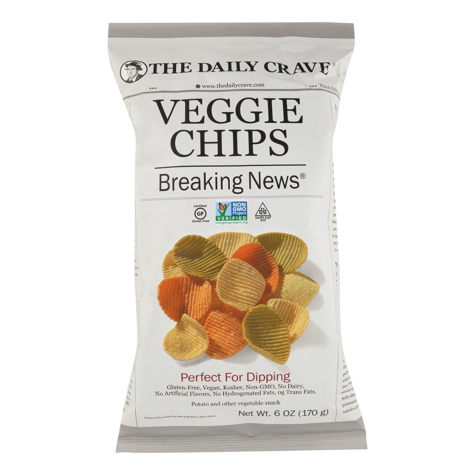 THE DAILY CRAVE 6oz VEGGIE CHIPS - PERFECT FOR DIPPING