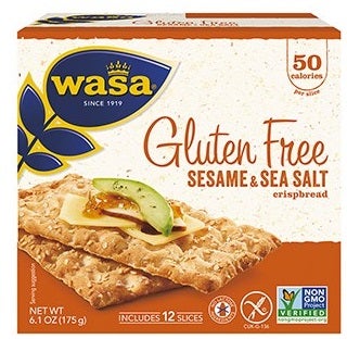 WASA 6.1oz G/F CRISPBREAD SESAME & SEA SALT