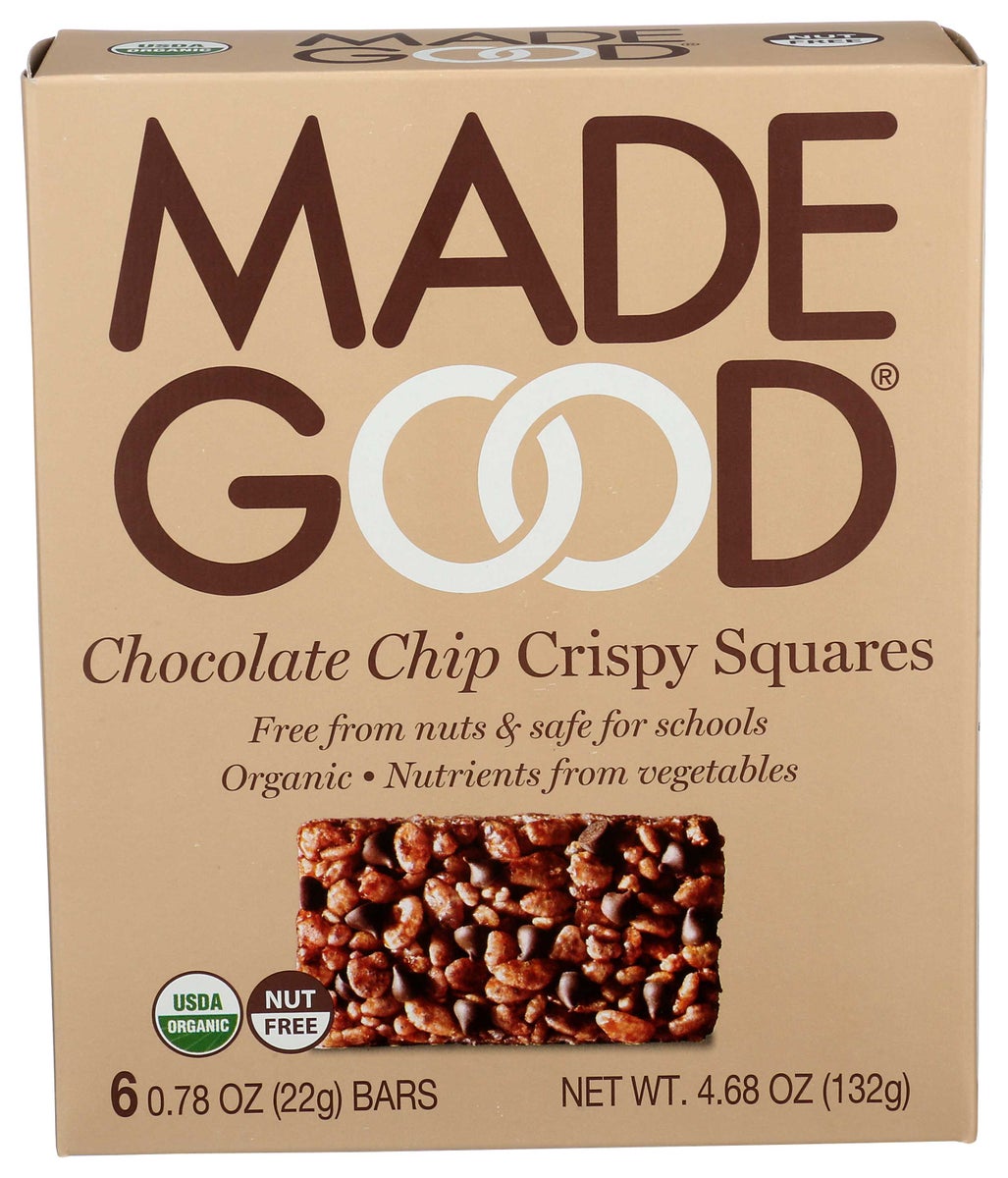 MADE GOOD 4.68oz CRISPY SQUARES CHOCOLATE CHIP