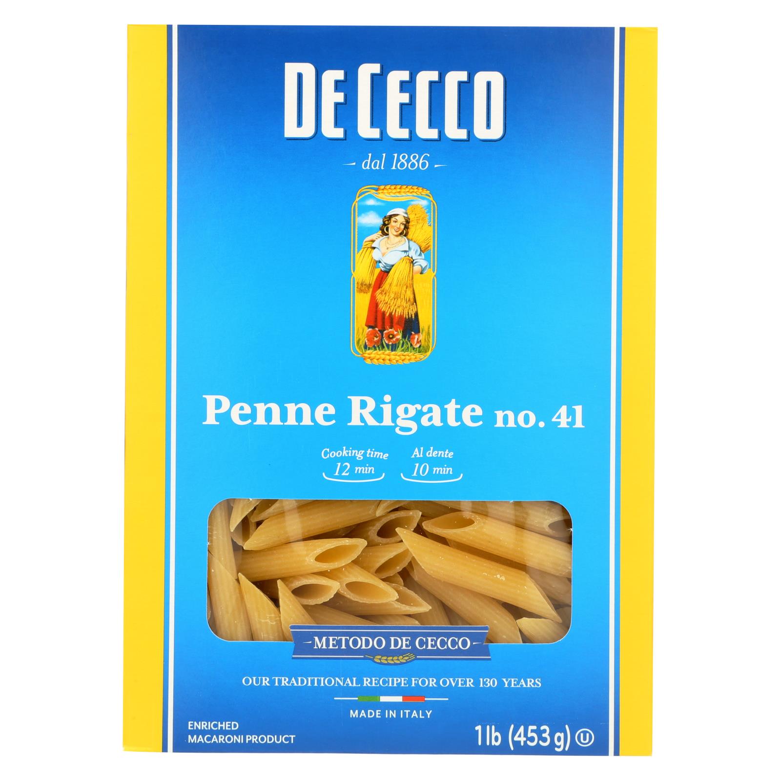 DE CECCO 16oz NO.41 PENNE RIGATE