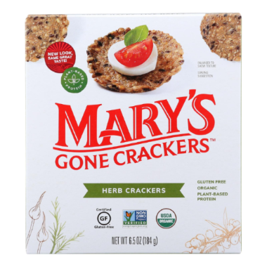 MARY'S GONE CRACKERS 6.5oz  HERB CRACKERS