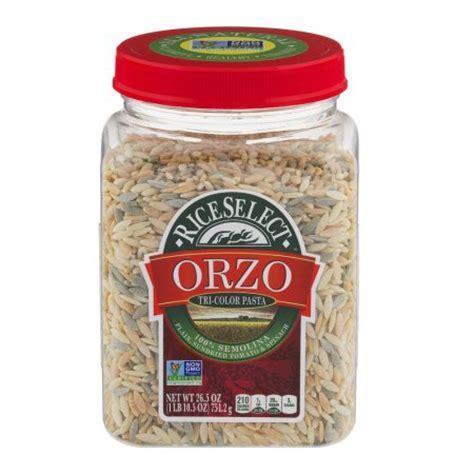 RICE SELECT 26.5oz TRI-COLOR ORZO RICE SHAPED PASTA