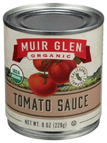 MUIR GLEN 8OZ ORGANIC REGUALR TOMATO SAUCE