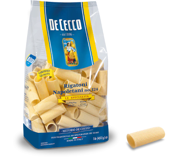 DE CECCO 16oz NO.124 RIGATONI NAPOLETANI
