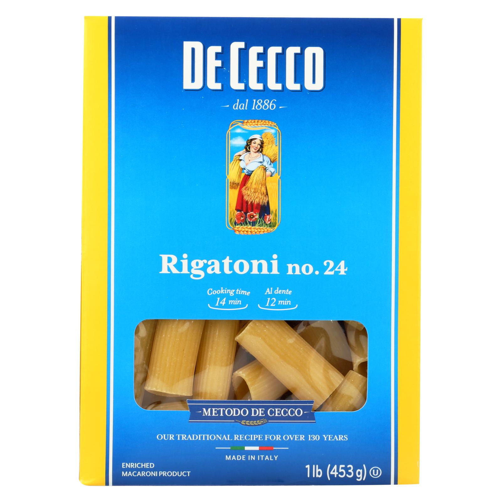 DE CECCO 16oz NO.24 RIGATONI