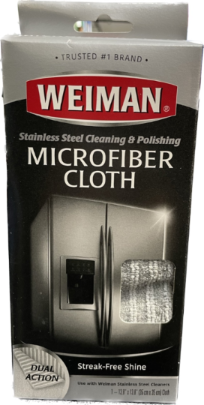 WEIMAN 1ct STAINLESS STEEL CLEANING & POLISHING MICROFIBER CLOTH