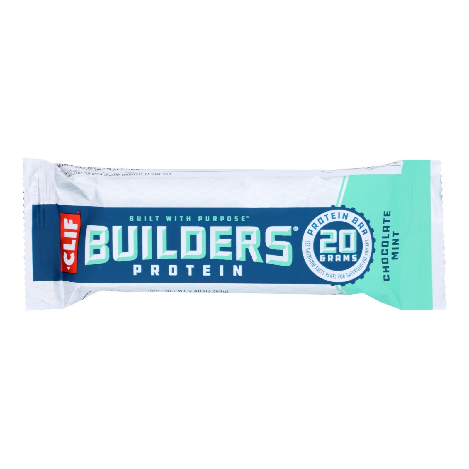 CLIF BAR BUILDER BAR 2.4oz  CHOCOLATE MINT 