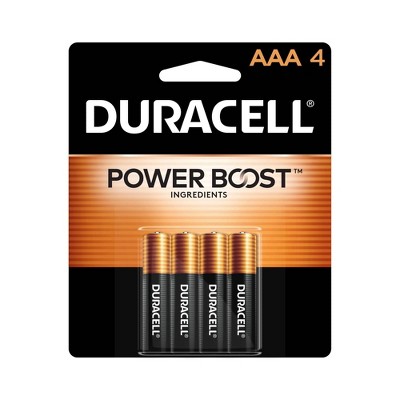 Duracell CopperTop Alkaline Batteries with Duralock Power Preserve Technology, AAA, 4/Pk