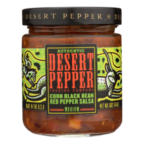 DESSERT PEPPER - 16oz CORN, BLACK BEAN, & RED PEPPER SALSA, MEDIUM HEAT