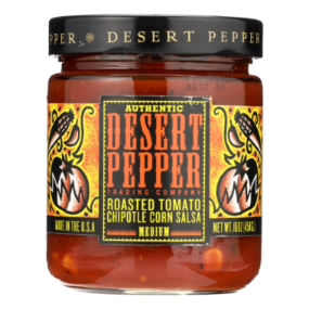 DESSERT PEPPER - 16oz ROASTED TOMATO, CHIPOTLE, & CORN SALSA, MEDIUM HEAT