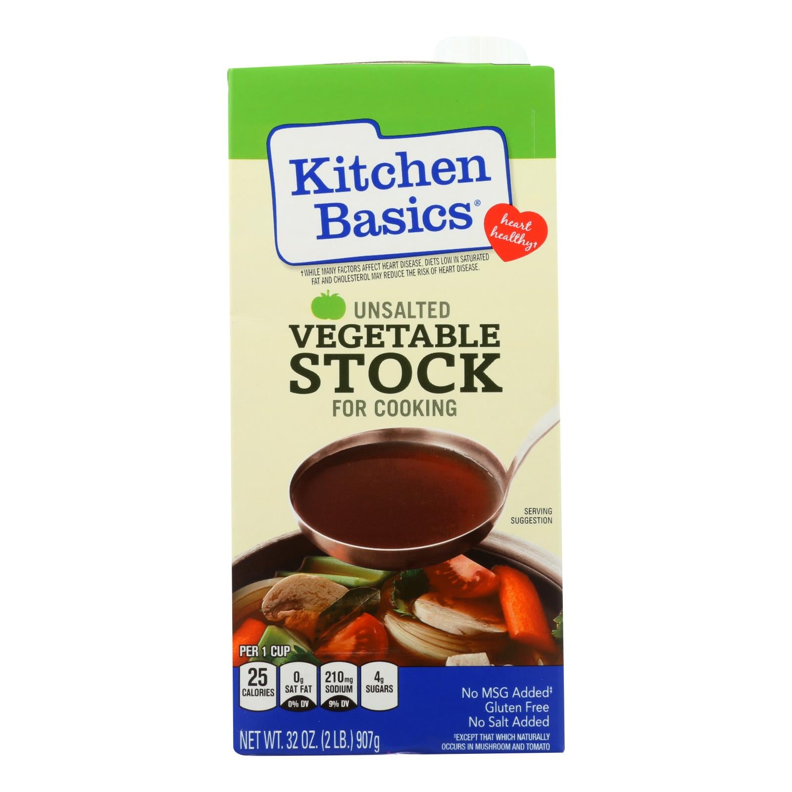 KITCHEN BASICS 32OZ UNSALTED VEGETABLE STOCK