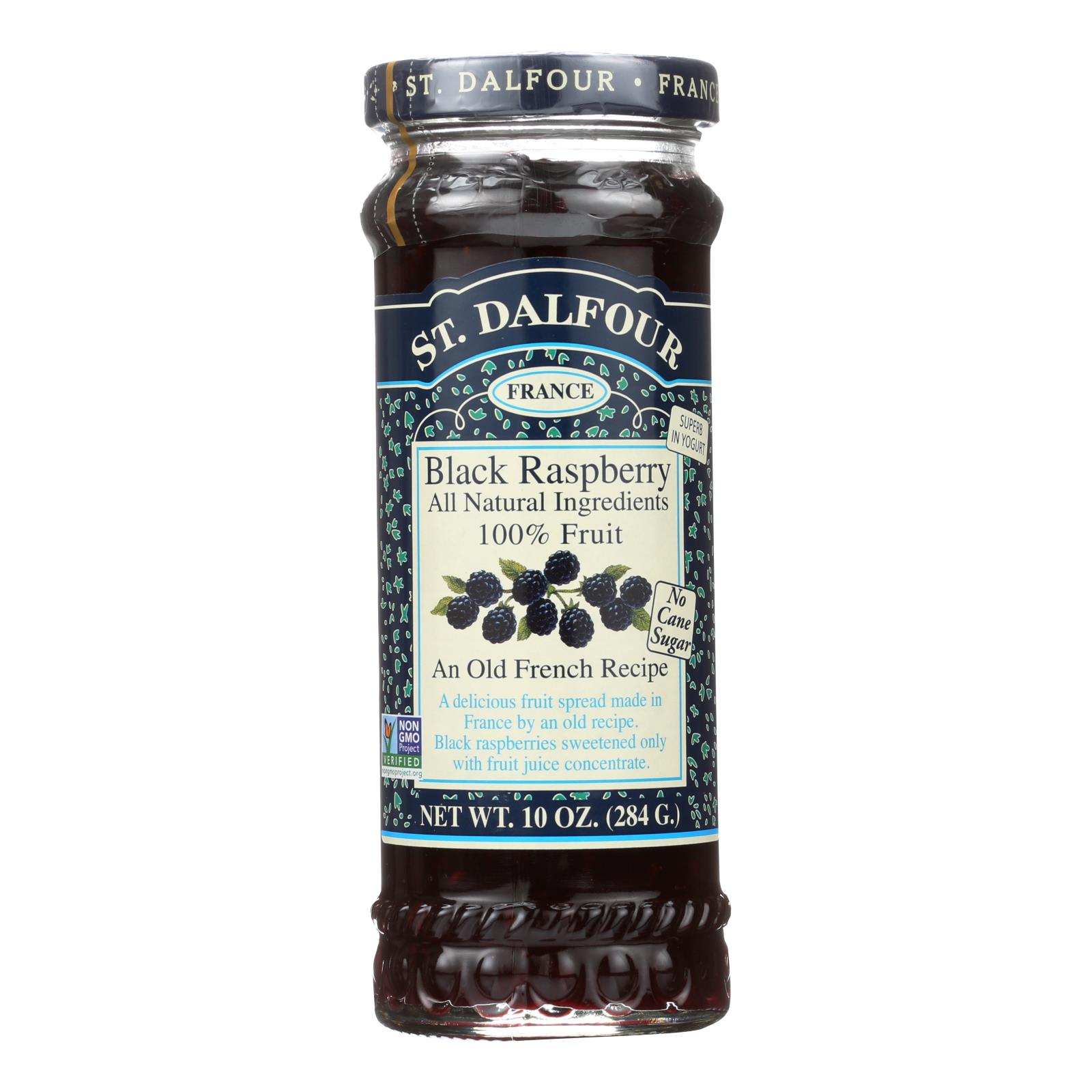 ST DALFOUR 10OZ BLACK RASPBERRY FRUIT SPREAD 