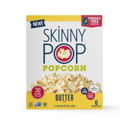 SKINNYPOP 16.8oz MICROWAVE BUTTER POPCORN 