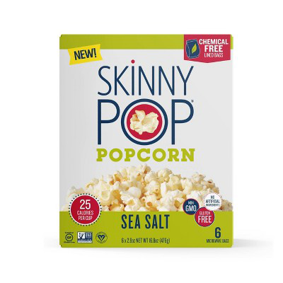 SKINNYPOP 16.8oz SEA SALT POPCORN 