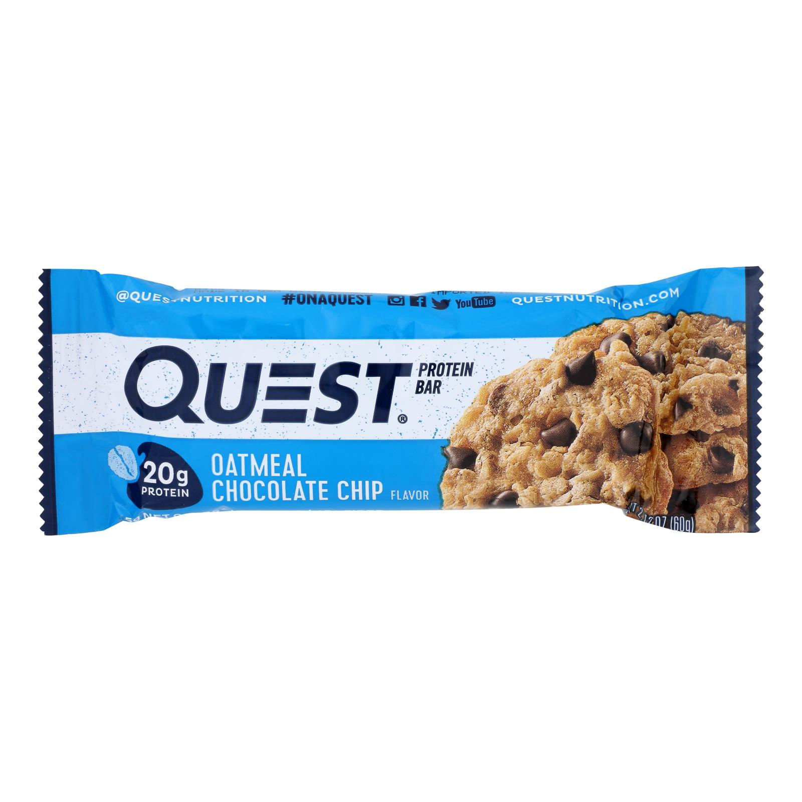 QUEST2.12OZ OATMEAL CHOCOLATE CHIP PROTEIN BAR