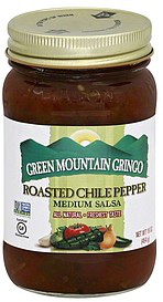 GREEN MOUNTAIN GRINGO - 16oz ROASTED CHILI PEPPER SALSA, MEDIUM