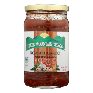GREEN MOUNTAIN GRINGO - 16oz ROASTED GARLIC SALSA, MEDIUM