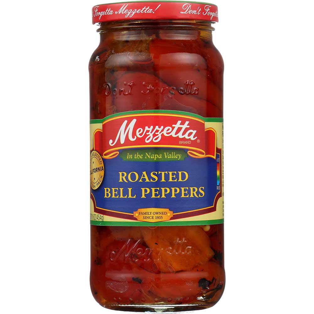 MEZZETTA 16OZ ROASTED RED BELL PEPPERS MILD 