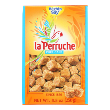 LA PERRUCHE 8.8oz SUGAR CUBES BROWN 