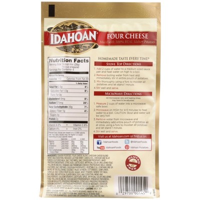 IDAHOAN GLUTEN FREE FOUR CHEESE MASHED POTATOES 4OZ