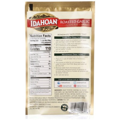 IDAHOAN GLUTEN FREE ROASTED GARLIC MASHED POTATOES 4OZ