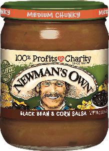 NEWMAN'S OWN 16oz BLACK BEAN CORN SALSA