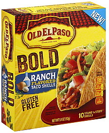 OLD EL PASO 5.4oz GLUTEN-FREE BOLD RANCH TACO SHELLS 10CT