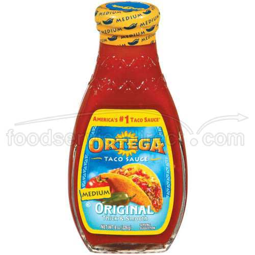 ORTEGA 8oz ORIGINAL TACO SAUCE, MEDIUM