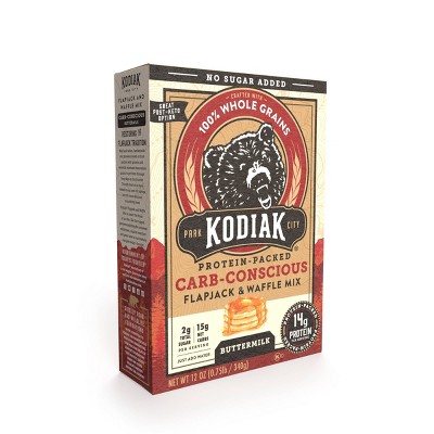 KODIAK PROTEINPACKED FLAPJACK WAFFLE MIX CARB CONSCIOUS BUTTERMILK 12OZ