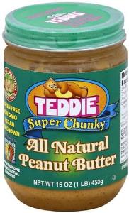 TEDDIE 16oz PEANUT BUTTER, SUPER CHUNKY
