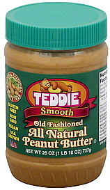 TEDDIE 26oz PEANUT BUTTER, SMOOTH