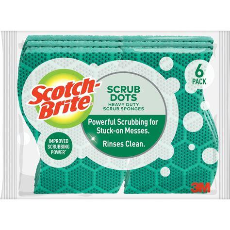 SCOTCH BRITE 6ct SCRUB DOTS HEAVY DUTY SCRUB SPONGES