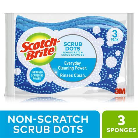 SCOTCH BRITE 3ct SCRUB DOTS NON SCRATCH SCRUB SPONGES