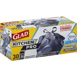 GLAD 30ct FORCE FLEX PLUS FRESH CLEAN X-LARGE KITCHEN 20GALLON
