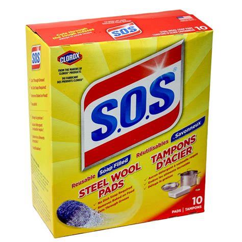 SOS 10ct STEEL WOOL SOAP PADS