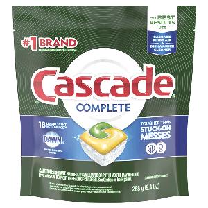 CASCADE 9.4oz COMPLETE LEMON SCENT 18CT