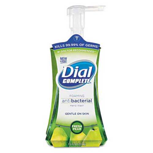 DIAL 7.5FLOZ PROFESSIONAL ANTIMICROBIAL FOAMING HAND SOAP, FRESH PEAR, 7.5oz PUMP BOTTLE