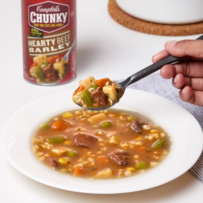 CAMPBELLS CHUNKY 18.8OZ HEARTY BEEF BARLEY SOUP 